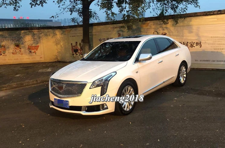 Parachoques de malla delantera cromado de plástico para Cadillac XTS 2013-2017 rejilla superior e inferior Foto 4 de 4