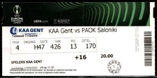 Ticket 2022 KAA Gent vs. PAOK Conference League  44599