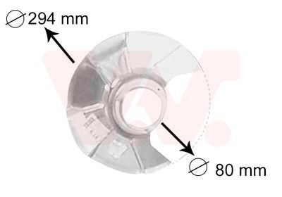 VAN Wezel Spritzblech, Bremsscheibe Vorne Links Rechts FüR VW-image