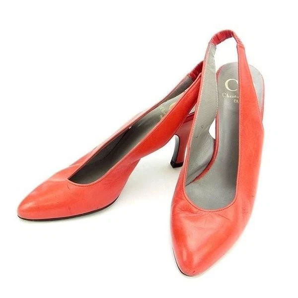 Escarpins Christian Dior talon cuir rouge EU35/US5 59853c