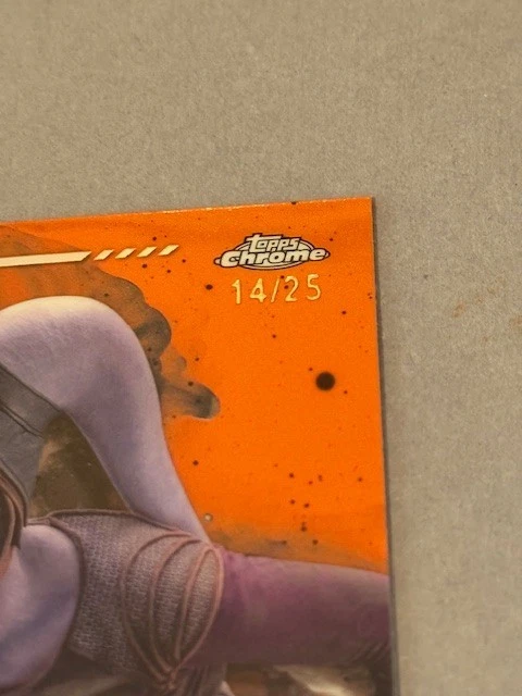 Xi'An Orange Refractor /25 Star Wars Topps Chrome Xian Mandalorian Natalia Tena - Image 2 of 3