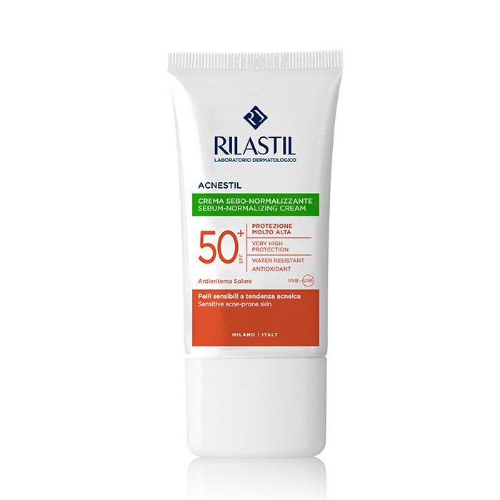 Rilastil Crema Acnestil Viso Sebo-Normalizzante Per Pelli Sensibili A Tendenza Acneica Spf50+ 40 Ml - Immagine 2