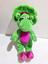 Baby Bop Vintage 1992 Stuffed Plush Dinosaur 14" Barney Green Purple Lyons Group