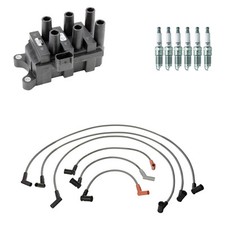 Denso Ignition Coil Wires 6 NGK Nickel Spark Plugs Kit For F-150 4.2 V6 Vin 2