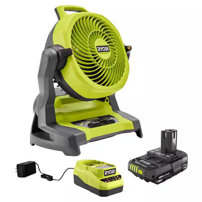 Ryobi PCL851B PSK005 18V Cordless Bucket Top Misting Fan Kit 2.0Ah Battery NEW