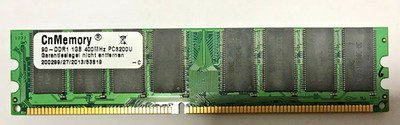 CnMemory 1GB (1x1GB) DDR1 400Mhz PC3200 #R2703