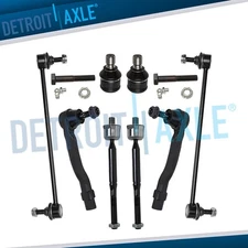 8pc Front Tie Rods Ball Joints Sway Bar Links for 2014 2015-2018 Mazda 3 Sport