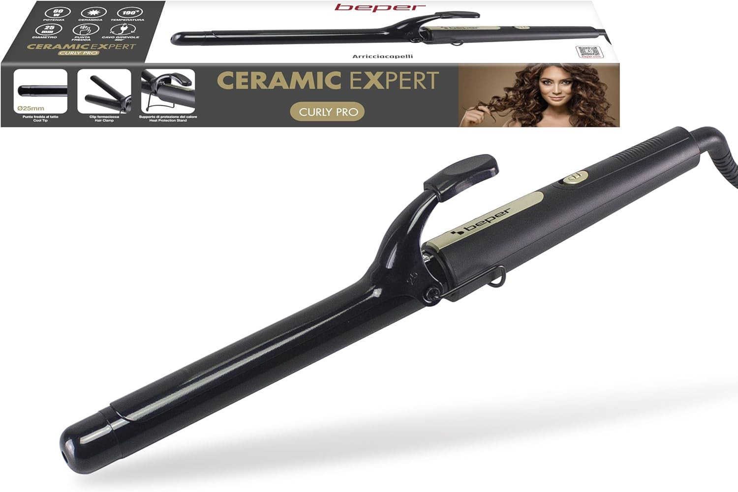Arricciacapelli Beper Ceramica 25 mm: Segreto per Onde da Red Carpet