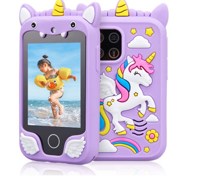 Kids Muscial Smart Phone Toys Cartoon Unicorn Touchscreen Baby Mobile for Girls