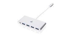 IOGEAR USB-C to 4 Port USB-A Hub - 60W Pass Through - Compatible White