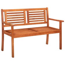 Bench Brown Solid eucalyptus wood 2-Seater Ergonomic