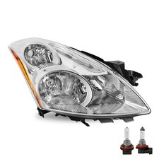 Halogen Headlight Assembly for Altima 2010-2012 Sedan Bulbs Included Right RH