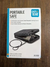 Pen+Gear Portable Safe, Black, 9.5" x 6.5", Combination Lock NEW