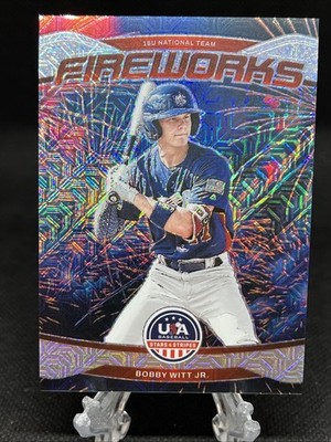 Bobby Witt Jr. 2026 PANINI STARS & STRIPES PRIZM USA FIREWORKS MOJO PRIZM /25