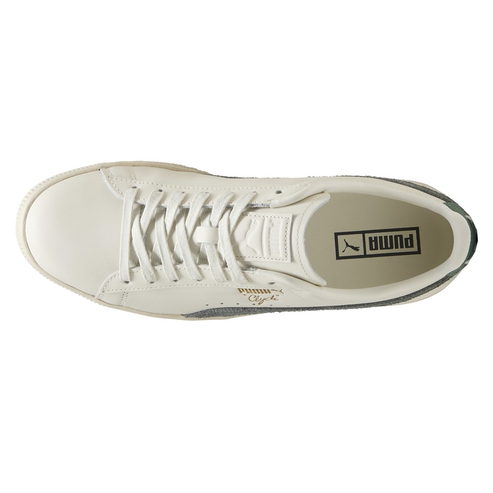 PUMA Clyde Base Lace Up  Mens Off White Sneakers Casual Shoes 39941303 thumbnail 4