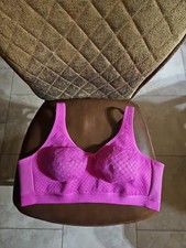 Cacique Lane Bryant Unlined Full Coverage No Wire T-Shirt Bra Pink Lace Size 42D