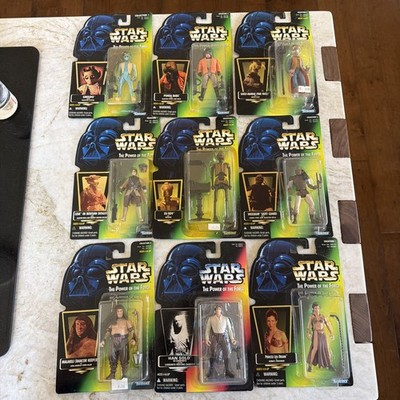 9 Figure Lot-Star Wars POTF2 Jabbas Palace Aliens Yak Face Slave Leia Greedo NEW