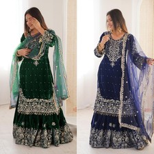 Velvet Sharara suit for women Pakistani dress Partywear dress Readymade suit