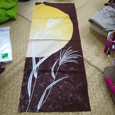 Japanese Tenugui Tsukimi Traditional Hand-dyed Cotton 90cm Used