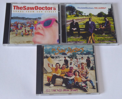 The Saw Doctors 3x CD Albums: Songs From Sun Street, Villains, All Way From Tuam