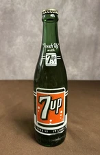 7UP Soda Pop Bottle 12oz Seven-Up “You Like It…It Likes You” 1956 Capped Full