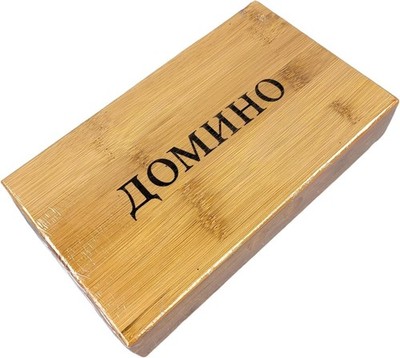 Domino Spiel in Holzbox, Geschenkbox Dominosteine Dominospiel Gesellschaftsspiel