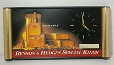 1992 Old Vintage Benson & Hedges Clock Special Kings Light Cigarettes Sign Clock