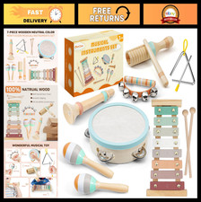 Montessori Wooden Musical Toys for Toddlers 1-3 Years - Percussion Xylophone Set