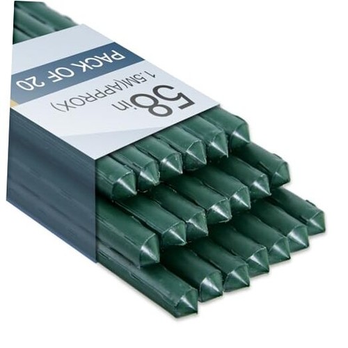Garden Stakes for Outdoor Plant Support, 0.43 58 Inch (Approx 5FT) 0.43 ...