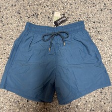 NWT 100 AUTHENTIC VILEBREQUIN Swim Trunks MOOREA- XS - BLUE - MEN - EXTRA SMALL