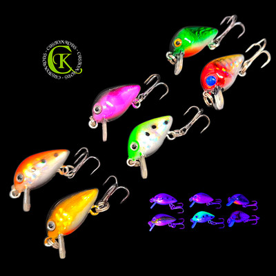 6x 3cm Mini Wobbler Crankbait Runner Swimbait Twitchbait Forelle Rapfen Barsch
