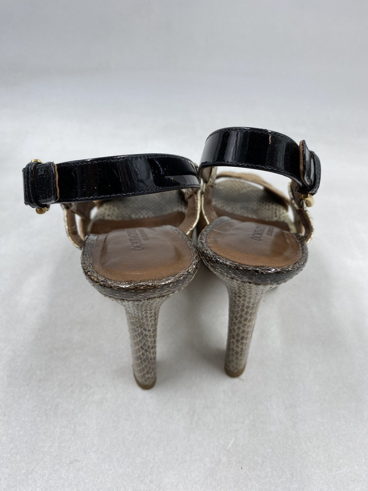 Dolce & Gabbana Beige Raffia Python Leather Platf… - image 4