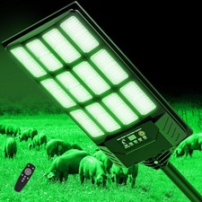 Hog Light for Night Hunting,22000LM Powered Feeder Light Green Solar Lights for