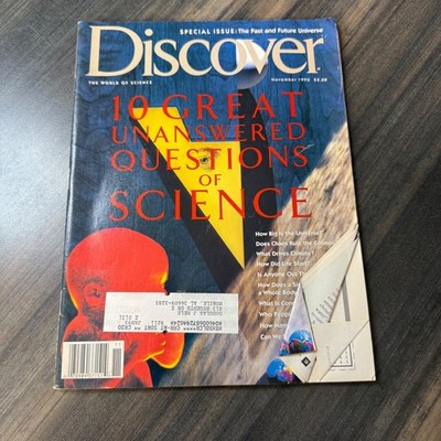 Discover Magazine November 1992 10 Great Unanswered Questions Science Special