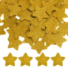 120Pack 1.4"x1.4" Star Foam Stickers EVA Glitters Foam Shape Sticker Golden