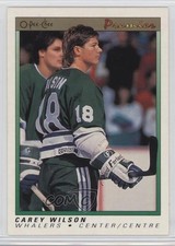 1990-91 O-Pee-Chee Premier Carey Wilson #128 0a4