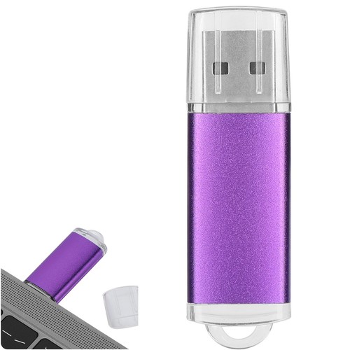 USB Flash Drive Transparent Cover Purple Portable Storage For PC CB - Afbeelding 4 van 31