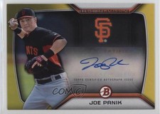 2015 Bowman Sophomore Standouts Auto Gold 20/50 Joe Panik #SSA-JP Auto 0b0