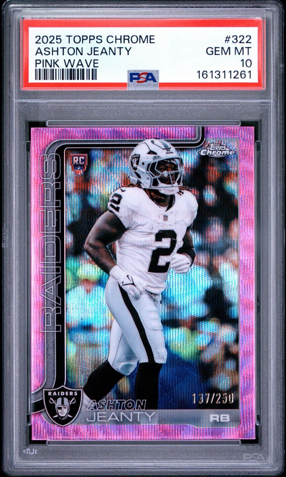 Ashton Jeanty Topps Chrome #322 Pink Wave