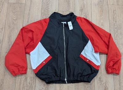 $1148 Mens RHUDE Colorblock Track Jacket Blood Orange 2XL