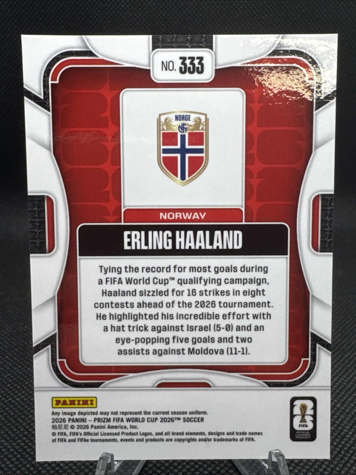 ⚽ Erling Haaland 2026 Prizm FIFA World Cup #333 view 2