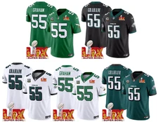 Men's Brandon Graham #55 Super Bowl LIX All Stitched Jersey All Colors