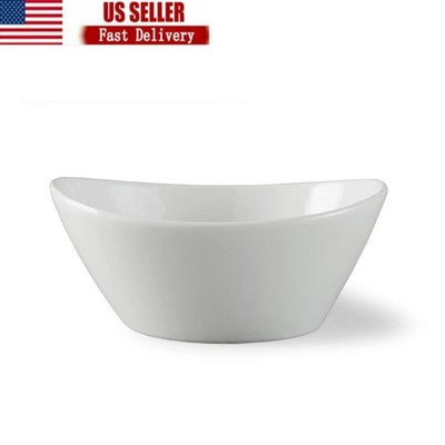 Porcelain Wavy Serve Bowl Dinnerware Kitchen Bowls for Salads Dishwasher-Safe