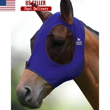 Ultra Lightweight Fly Mask Horses UV Protection Comfortable Fit Easy On Off New
