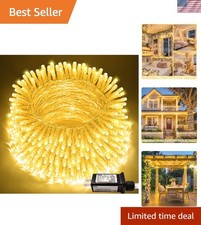 200 LED Warm White String Lights - 66ft Connectable Twinkle Lights for All Oc...
