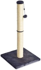 Durable 31.5  Grey Cat Scratcher with Replaceable Toy - Ideal for Kittens