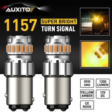 Auxito 1157 Yellow 3156 Led Signal Amber Turn Light Lamps Error Bulb Free