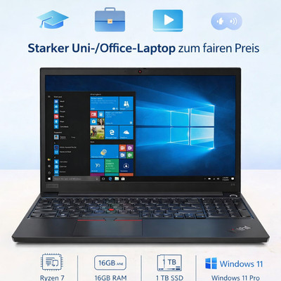 Lenovo ThinkPad E15 Gen 3 | Ryzen 7 | 16 GB RAM | 1 TB SSD | Windows 11 Pro