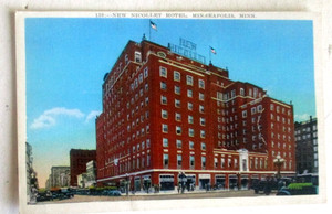 Vintage 1930s linen postcard of New NICOLLET HOTEL, MINNEAPOLIS, MINN.