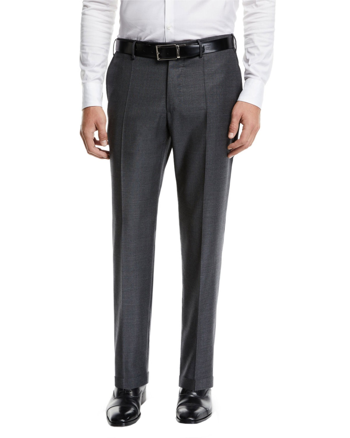 Мужские шерстяные брюки Nailhead с собственной торговой маркой 32 Черные/Серые - Сделано в Италии